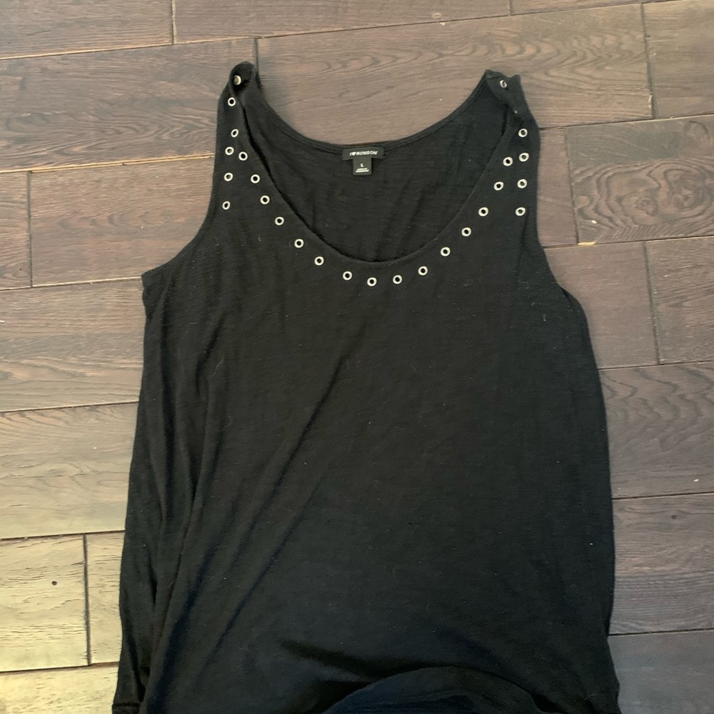 Black Stud Tank Top
